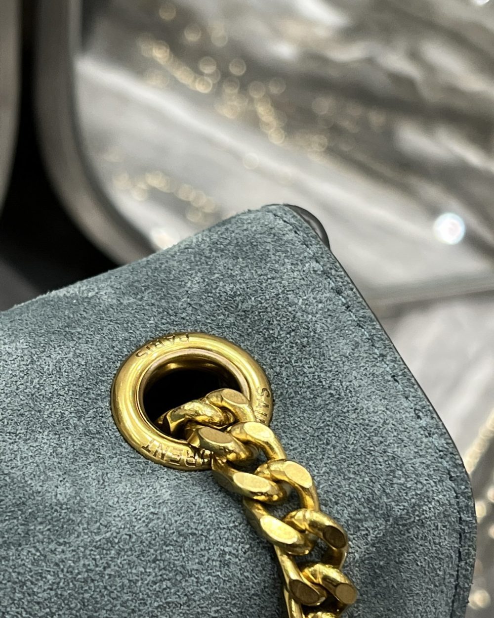 [REP 1:1] Saint Laurent Kate Medium Reversible Chain Bag In Suede With Gold Hardware For Women 11.2in/29cm YSL