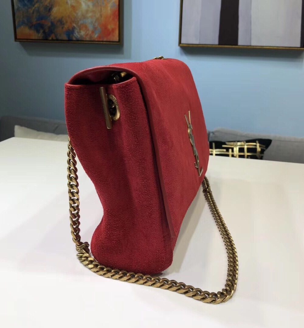 [REP 1:1] Saint Laurent Kate Medium Reversible Chain Bag Red For Women 28.5in/11.2cm YSL