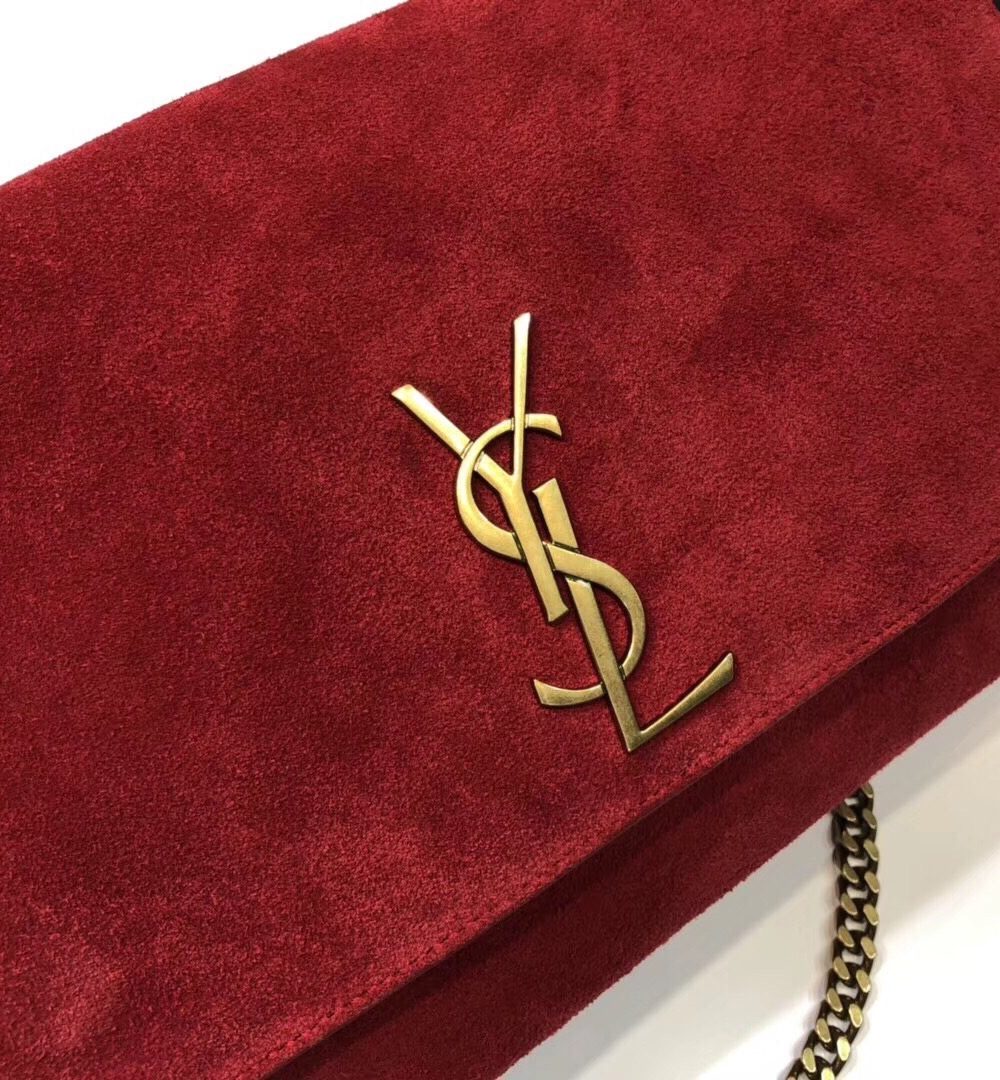 [REP 1:1] Saint Laurent Kate Medium Reversible Chain Bag Red For Women 28.5in/11.2cm YSL