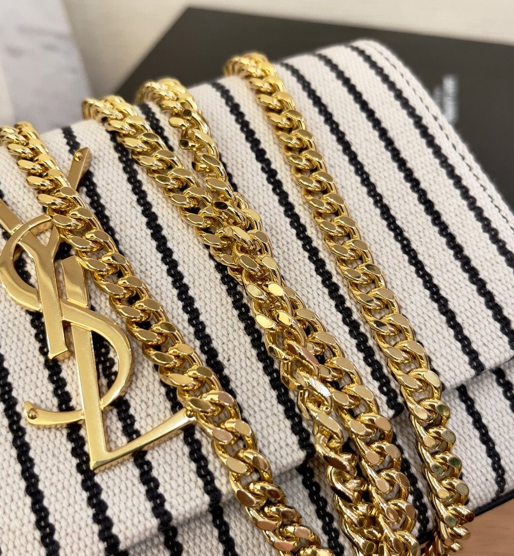 [REP 1:1] Saint Laurent Kate Small Chain Bag In Canvas For Women 7.9in/20cm YSL 469390FAACG9583