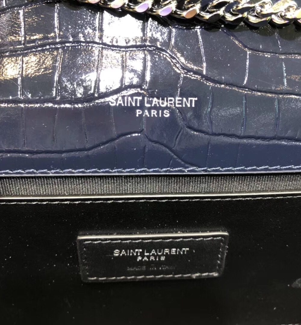 [REP 1:1] Saint Laurent Kate Small Chain Bag With Tassel In Embossed Black For Women 7.8in/20cm YSL 474366DND0N1000