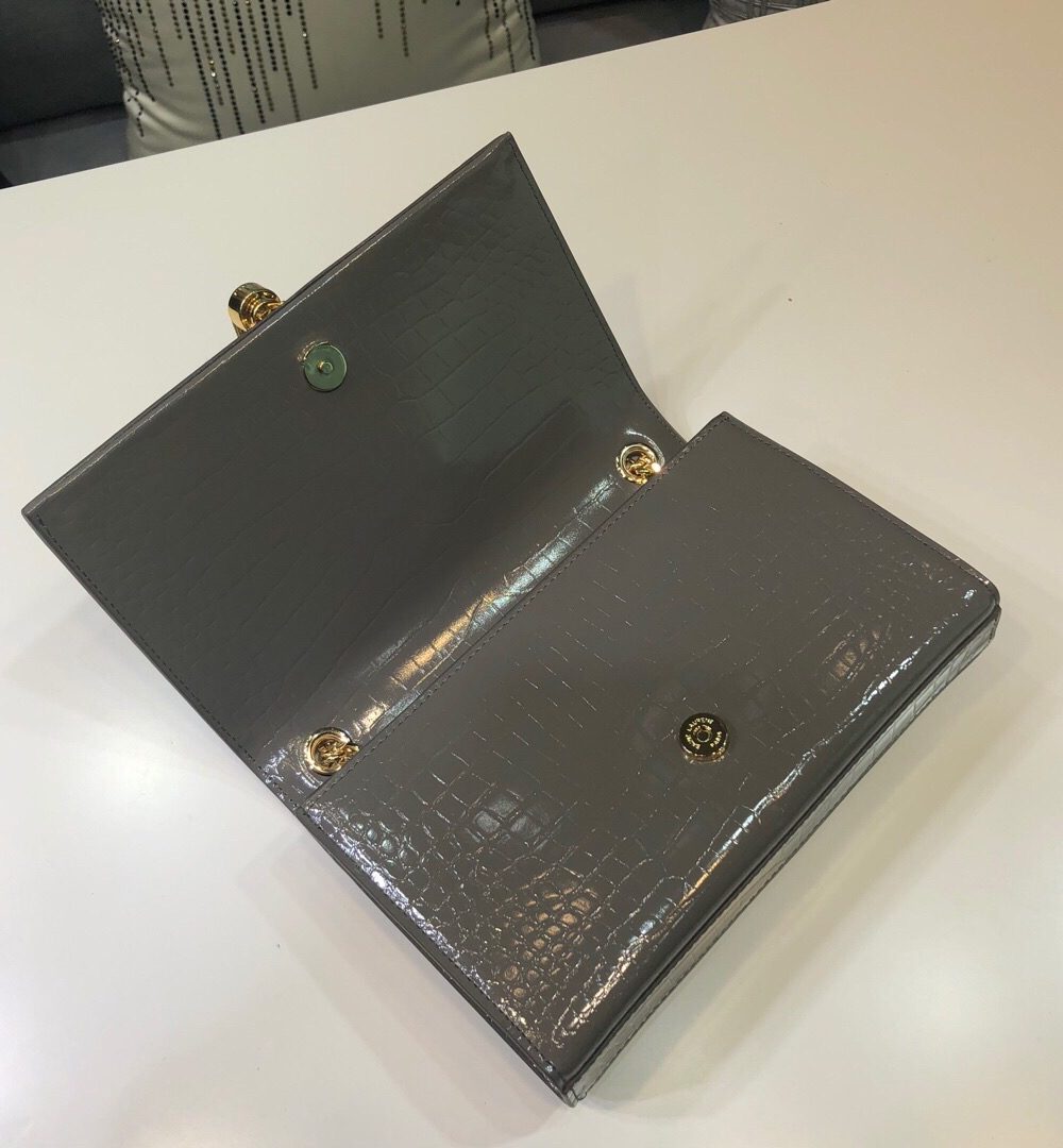 [REP 1:1] Saint Laurent Kate Small Chain Bag With Tassel In Embossed Green For Women 7.8in/20cm YSL