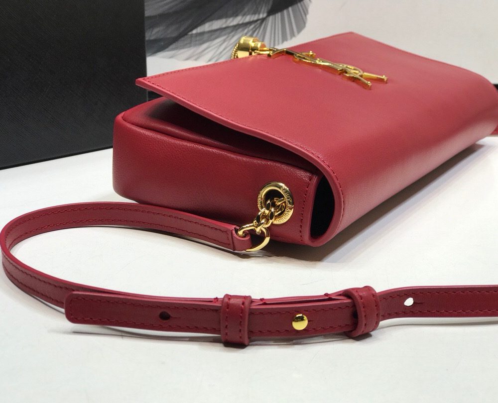 [REP 1:1] Saint Laurent Kate Tassel Small Shoulder Bag Red For Women 10.2in/26cm YSL