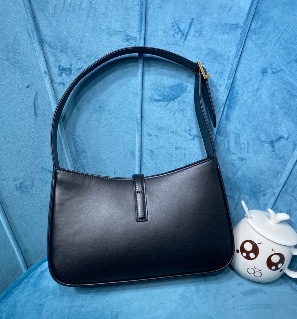 [REP 1:1] Saint Laurent Le 5 À 7 Hobo Bag In Smooth Black For Women 9in/23cm YSL 6572282R20W1000