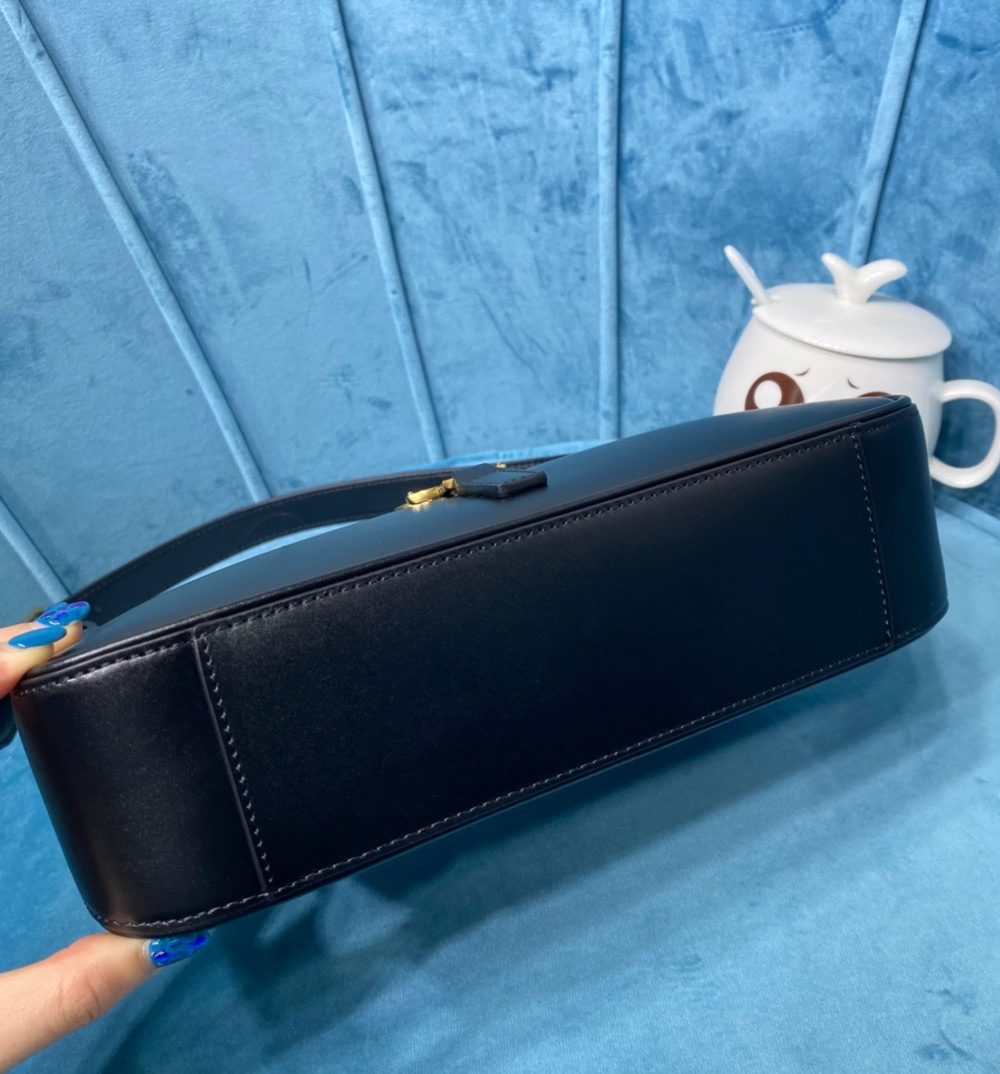 [REP 1:1] Saint Laurent Le 5 À 7 Hobo Bag In Smooth Black For Women 9in/23cm YSL 6572282R20W1000