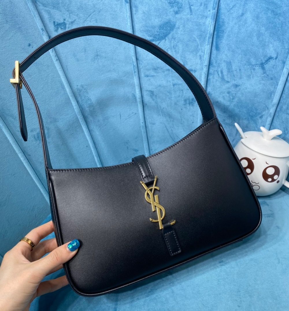[REP 1:1] Saint Laurent Le 5 À 7 Hobo Bag In Smooth Black For Women 9in/23cm YSL 6572282R20W1000