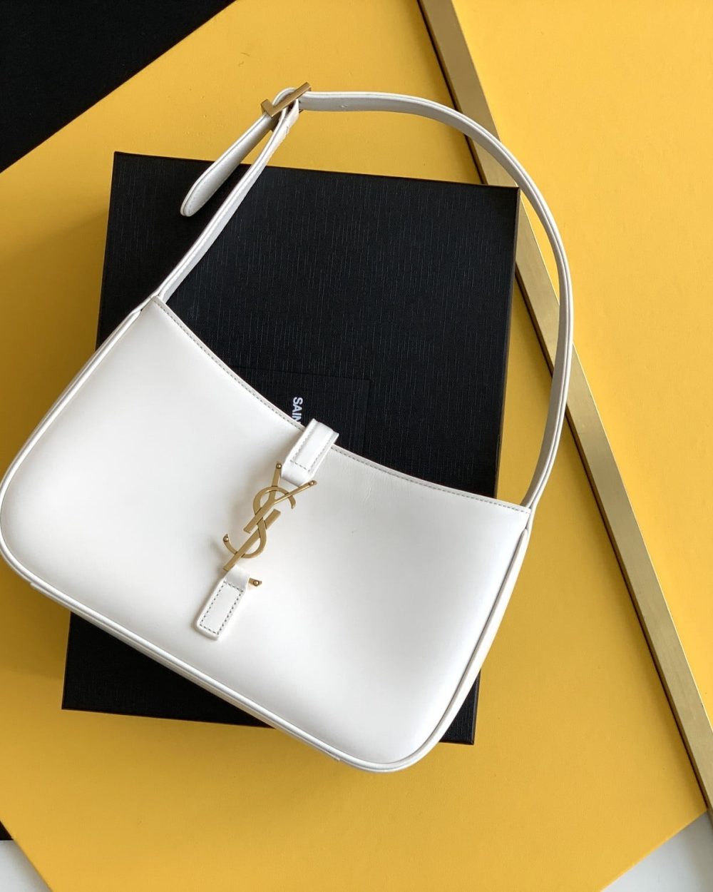 [REP 1:1] Saint Laurent LE 5 À 7 Hobo Bag White Material For Women 9in/23cm YSL 6572282R20W9207