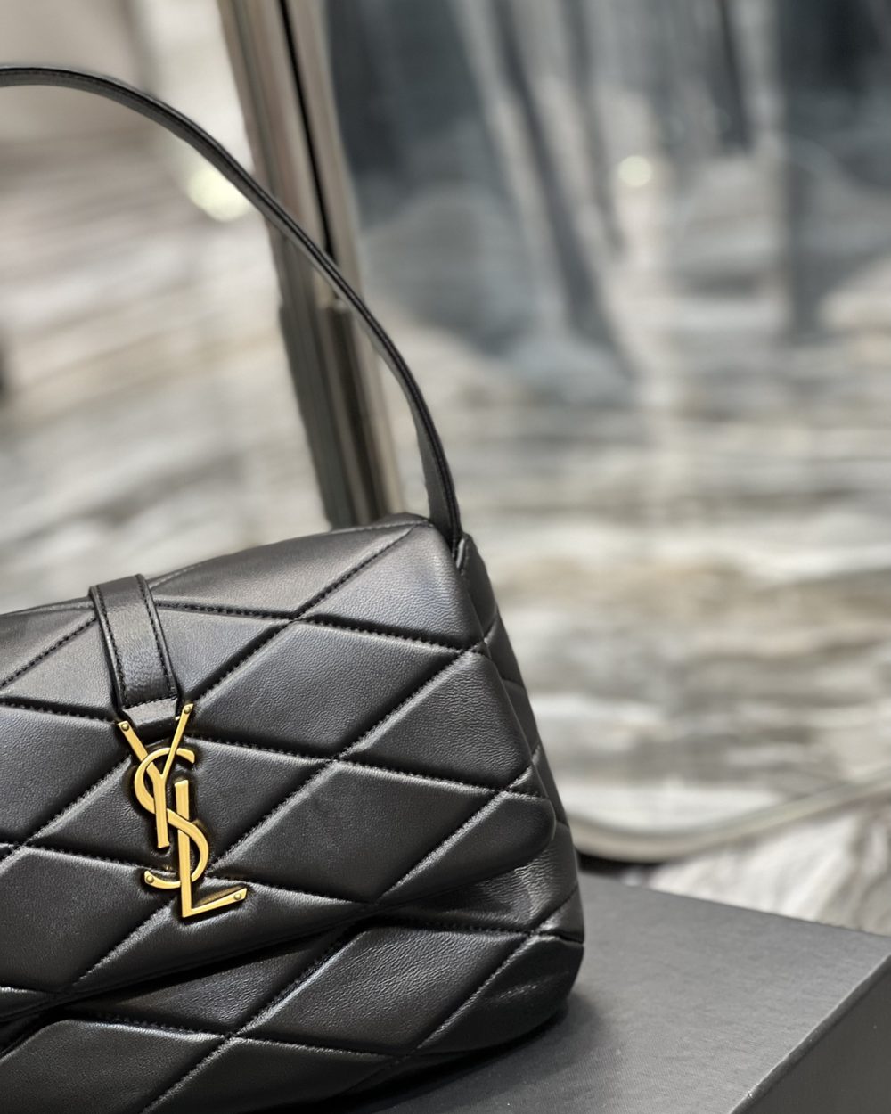 [REP 1:1] Saint Laurent Le 57 Hobo Shoulder Bag Black For Women, Women's Bags 9.8in/25cm YSL 698567AAAO01000