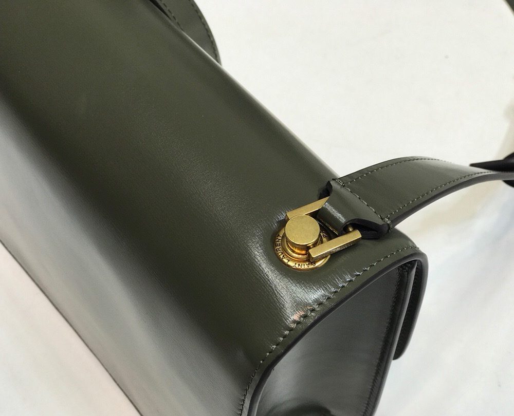 [REP 1:1] Saint Laurent Le Carre Satchel In Box Dark Green For Women 9in/23cm YSL
