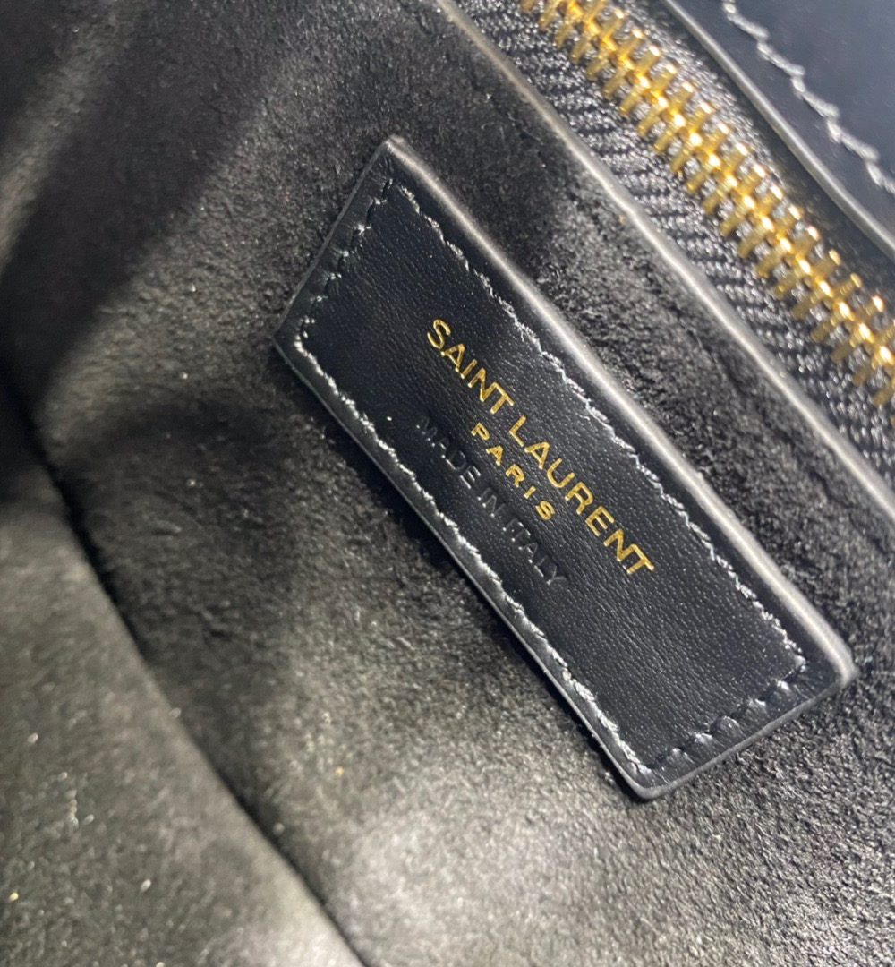 [REP 1:1] Saint Laurent Le Fermoir Hobo Bag White/Black For Women 9.5in/24cm YSL