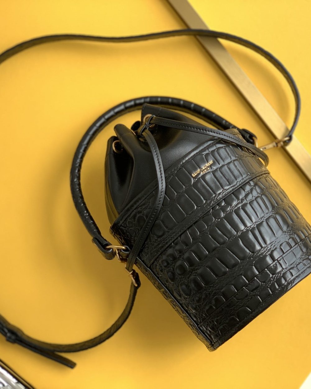 [REP 1:1] Saint Laurent Le Maillon Hook Bucket Bag Black For Women, Women's Bags 10.6in/27cm YSL