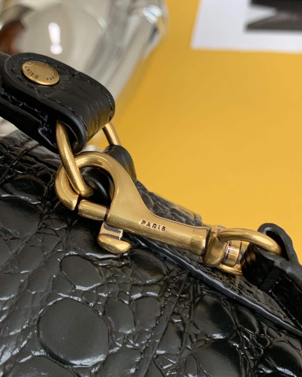 [REP 1:1] Saint Laurent Le Maillon Hook Bucket Bag Black For Women, Women's Bags 10.6in/27cm YSL