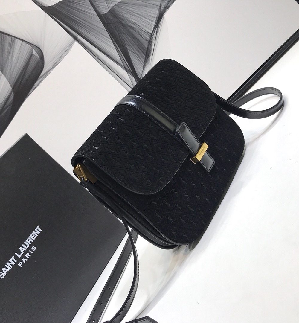 [REP 1:1] Saint Laurent Le Monogramme Small Satchel In Monogram Canvas And Smooth Black For Women 9in/23cm YSL