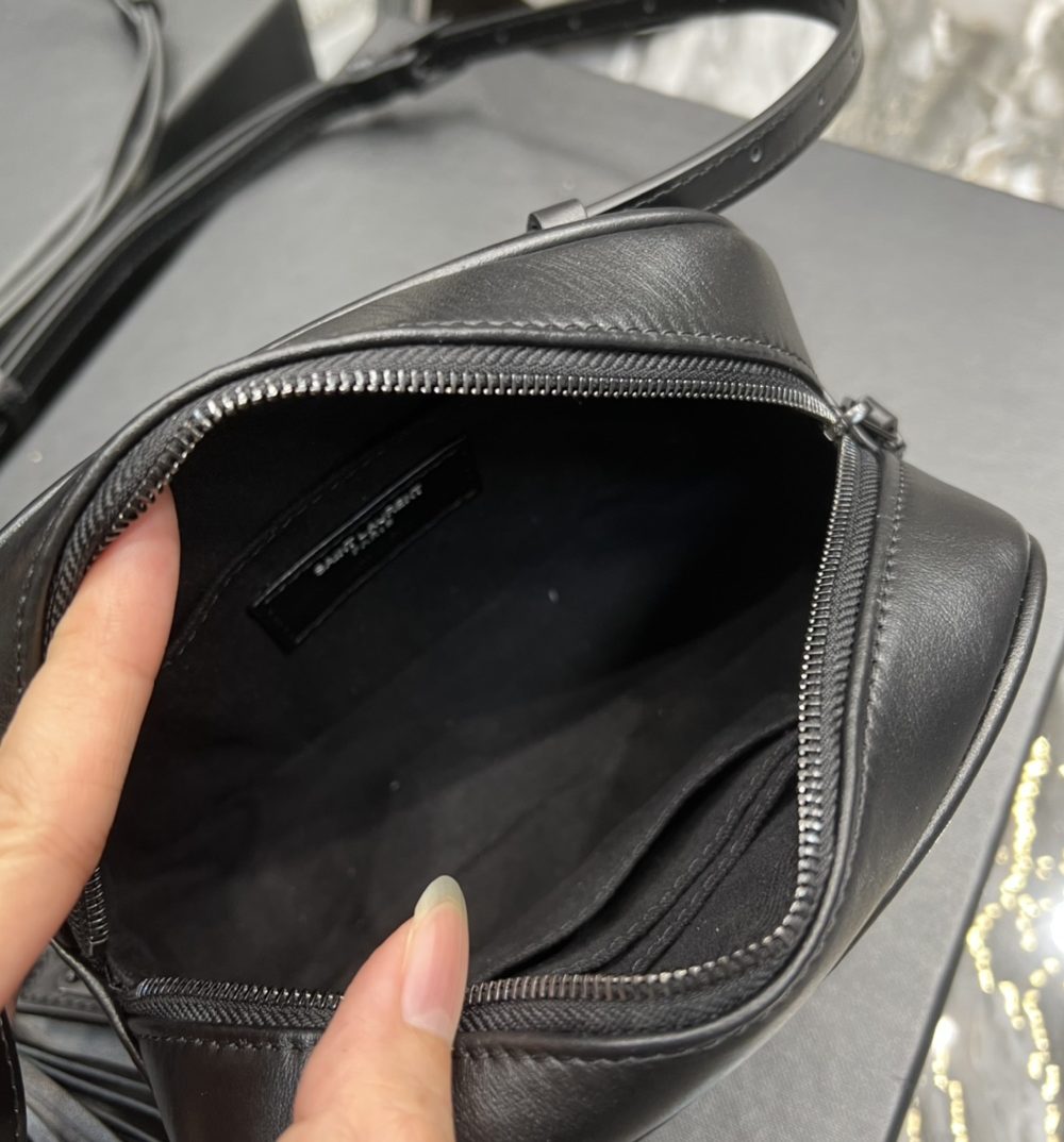 [REP 1:1] Saint Laurent Lou Belt Bag Black In Matelassé Black Metal Hardware For Women 6.1in/15cm YSL 534817DV7081000