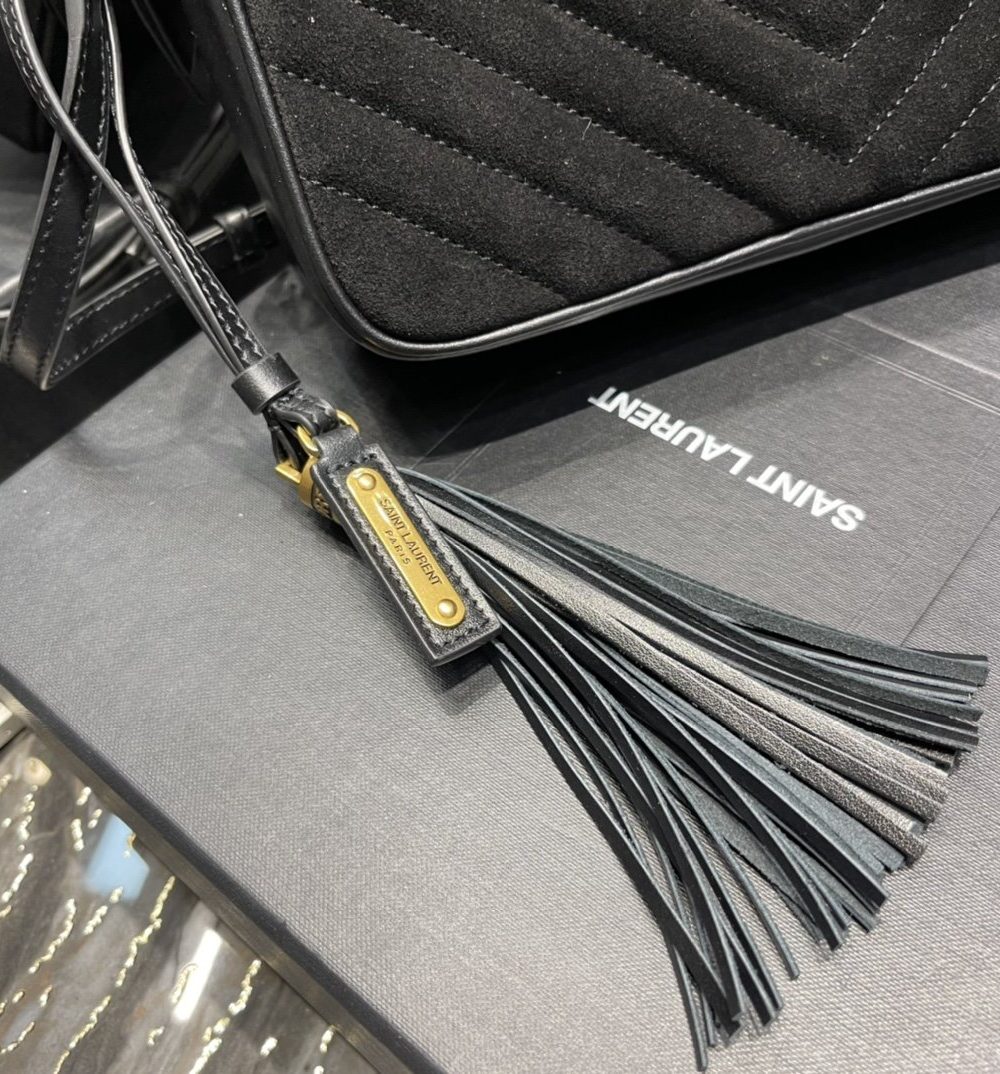 [REP 1:1] Saint Laurent Lou Camera Bag Black With Gold Hardware For Women 9in/23cm YSL 612544C4BW71000