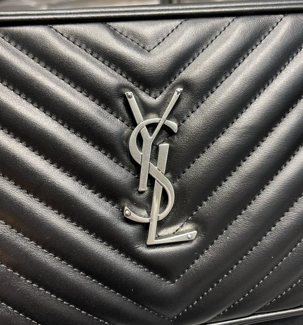 [REP 1:1] Saint Laurent Lou Camera Bag Black With Silver Toned Hardware For Women 9in/23cm YSL 612544DV7041000