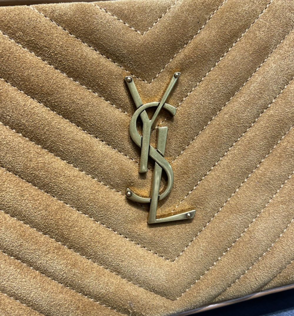 [REP 1:1] Saint Laurent Lou Camera Bag Brown With Gold Toned Hardware For Women 9in/23cm YSL 6125441S7R77761