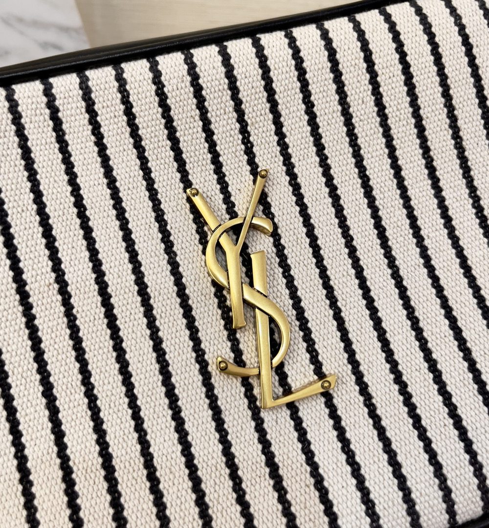 [REP 1:1] Saint Laurent Lou Camera Bag In Canvas Black And White For Women 9in/23cm YSL 612542FAACG9583