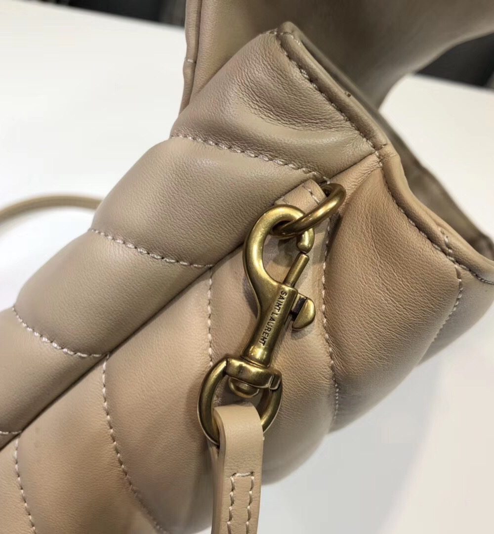 [REP 1:1] Saint Laurent Loulou Mini Shoulder Bag Beige For Women 7in/18cm YSL