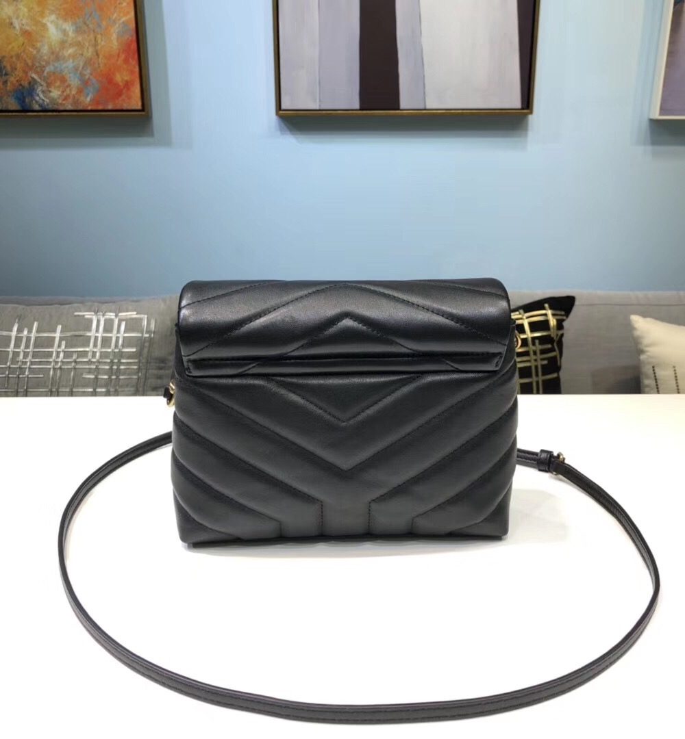 [REP 1:1] Saint Laurent Loulou Mini Shoulder Bag Black For Women 7in/18cm YSL
