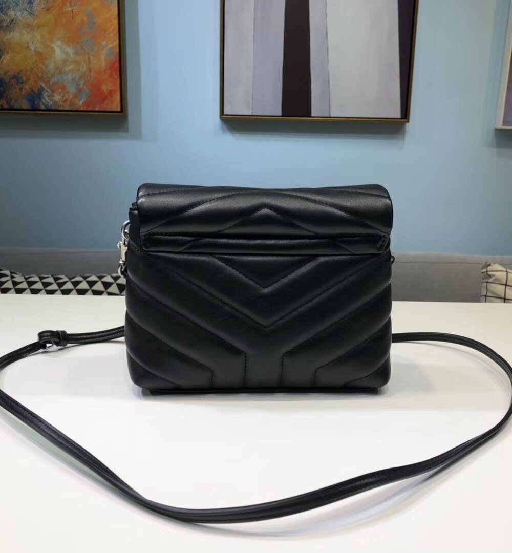 [REP 1:1] Saint Laurent Loulou Mini Shoulder Bag Black For Women 7in/18cm YSL