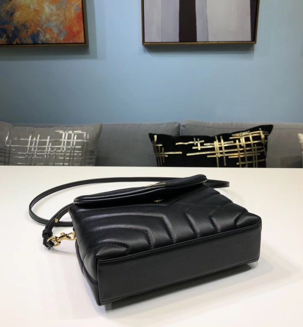 [REP 1:1] Saint Laurent Loulou Mini Shoulder Bag Black For Women 7in/18cm YSL