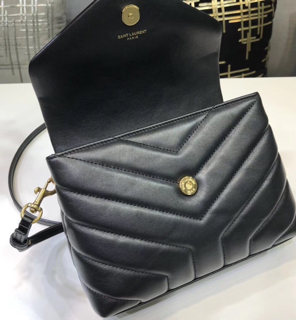 [REP 1:1] Saint Laurent Loulou Mini Shoulder Bag Black For Women 7in/18cm YSL