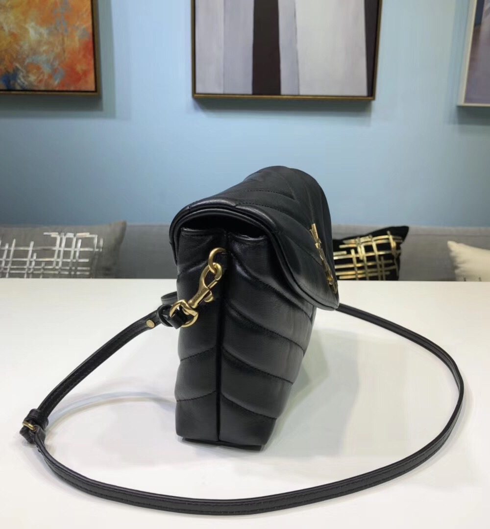 [REP 1:1] Saint Laurent Loulou Mini Shoulder Bag Black For Women 7in/18cm YSL