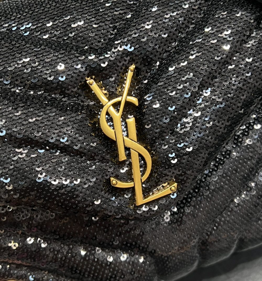 [REP 1:1] Saint Laurent Loulou Small Chain Bag Black For Women, Women's Bags 9in/23cm YSL 494699FAAER1000