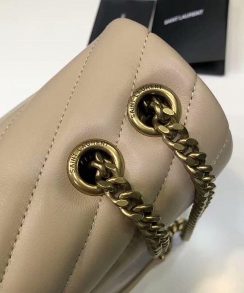 [REP 1:1] Saint Laurent Loulou Small Chain Bag In Matelassé "Y" Beige For Women 9.8in/23cm YSL 494699DV7272721