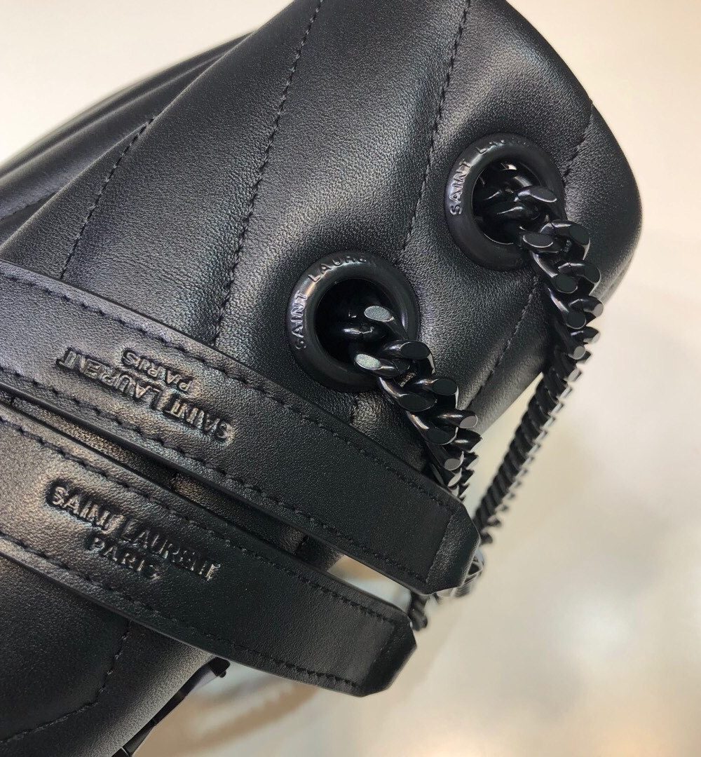 [REP 1:1] Saint Laurent Loulou Small Chain Bag In Matelassé "Y" Black For Women 9.8in/23cm YSL 494699DV7281000