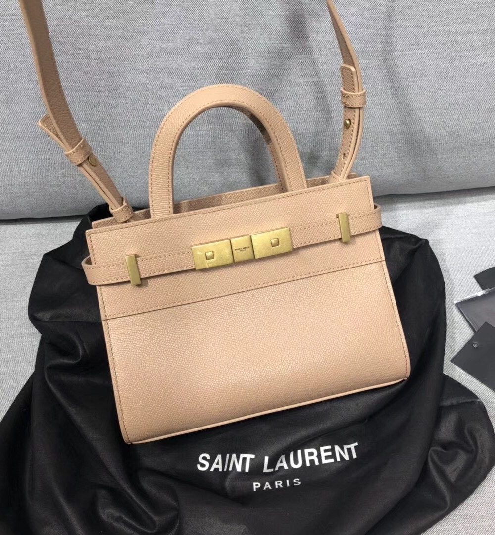 [REP 1:1] Saint Laurent Manhattan Nano Shopping Bag In Box Beige For Women 8.2in/21cm YSL