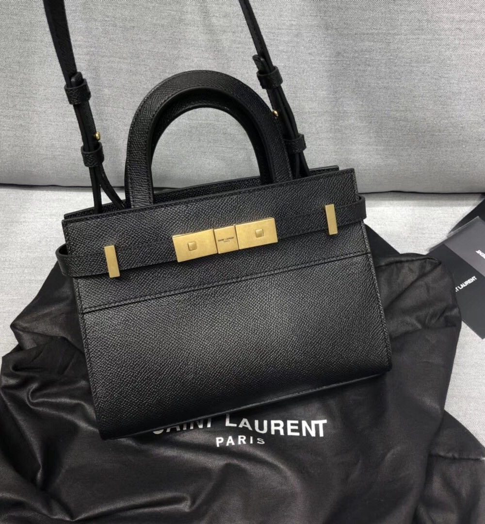[REP 1:1] Saint Laurent Manhattan Nano Shopping Bag In Box Black For Women 8.2in/21cm YSL 5937410SX0W1000