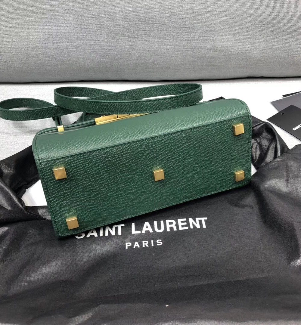 [REP 1:1] Saint Laurent Manhattan Nano Shopping Bag In Box Green For Women 8.2in/21cm YSL