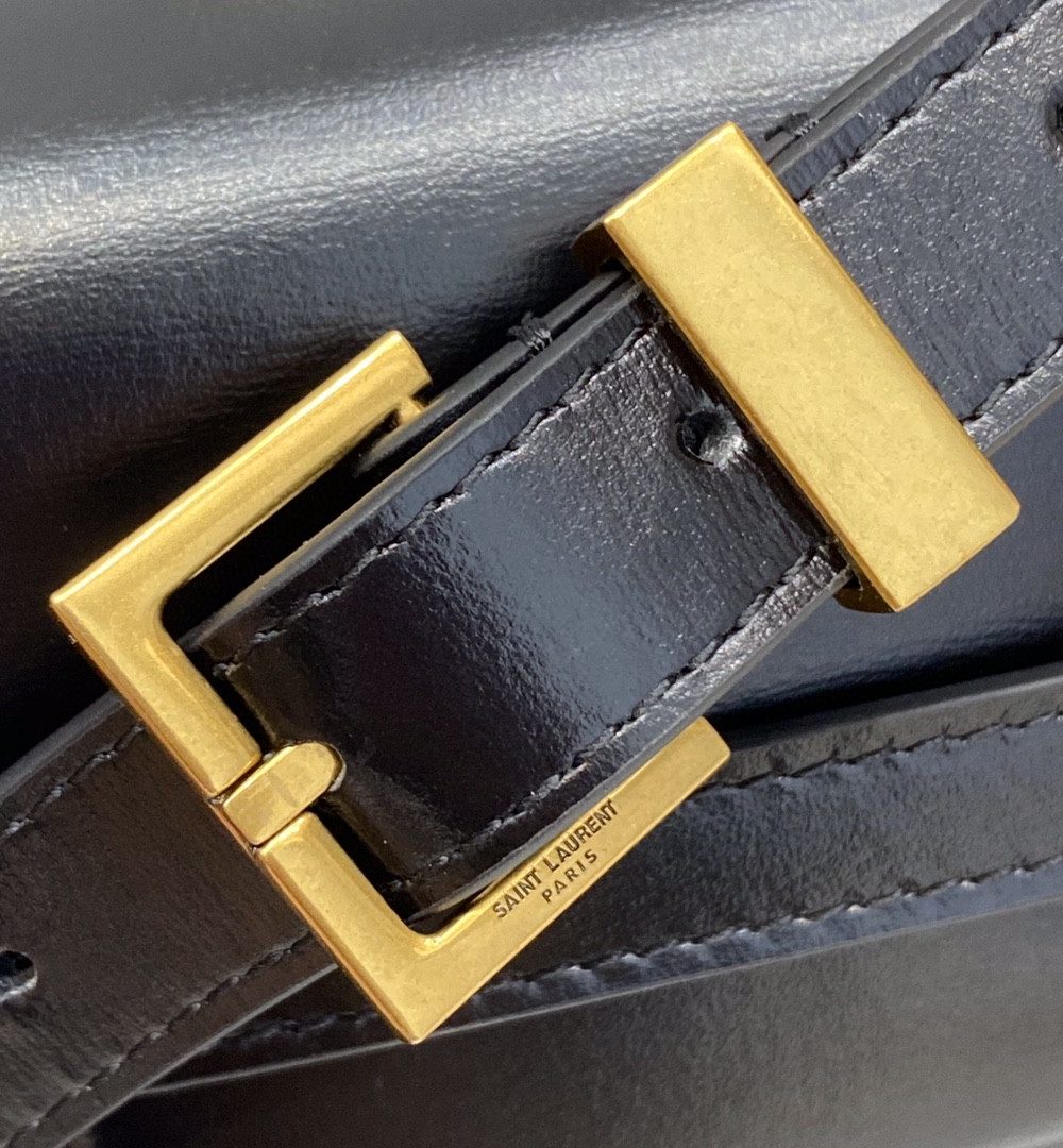 [REP 1:1] Saint Laurent Manhattan Shoulder Bag In Box Black For Women 11.4in/29cm YSL 5792710SX0W1000