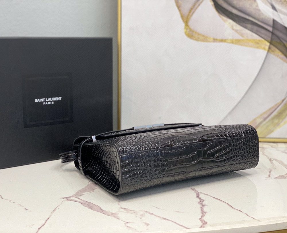 [REP 1:1] Saint Laurent Manhattan Shoulder Bag In-Shiny Black For Women 11.4in/29cm YSL 579271DND0J1000