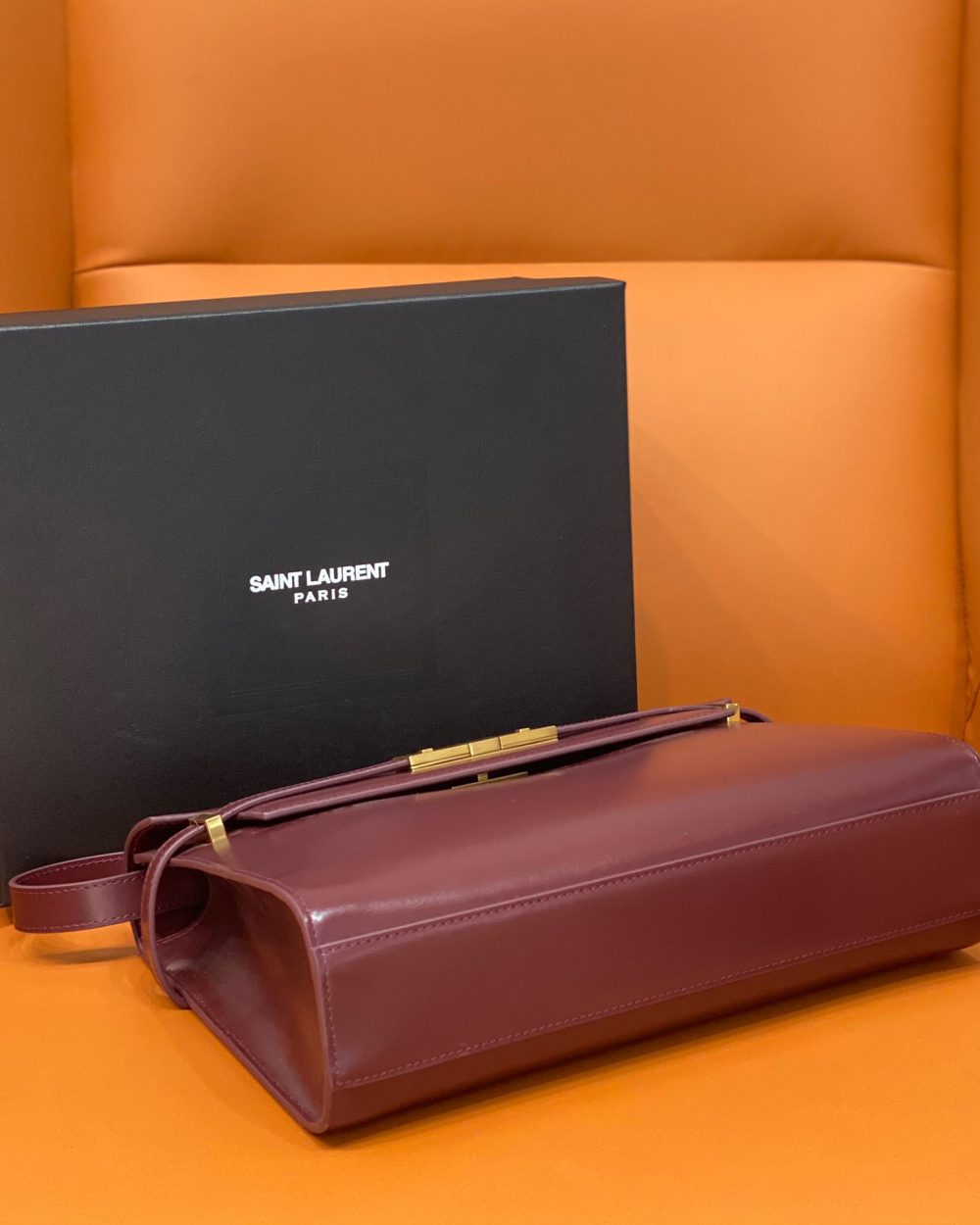 [REP 1:1] Saint Laurent Manhattan Shoulder Bag Rouge Legion For Women 11.4in/29cm YSL 5792710SX0W6475