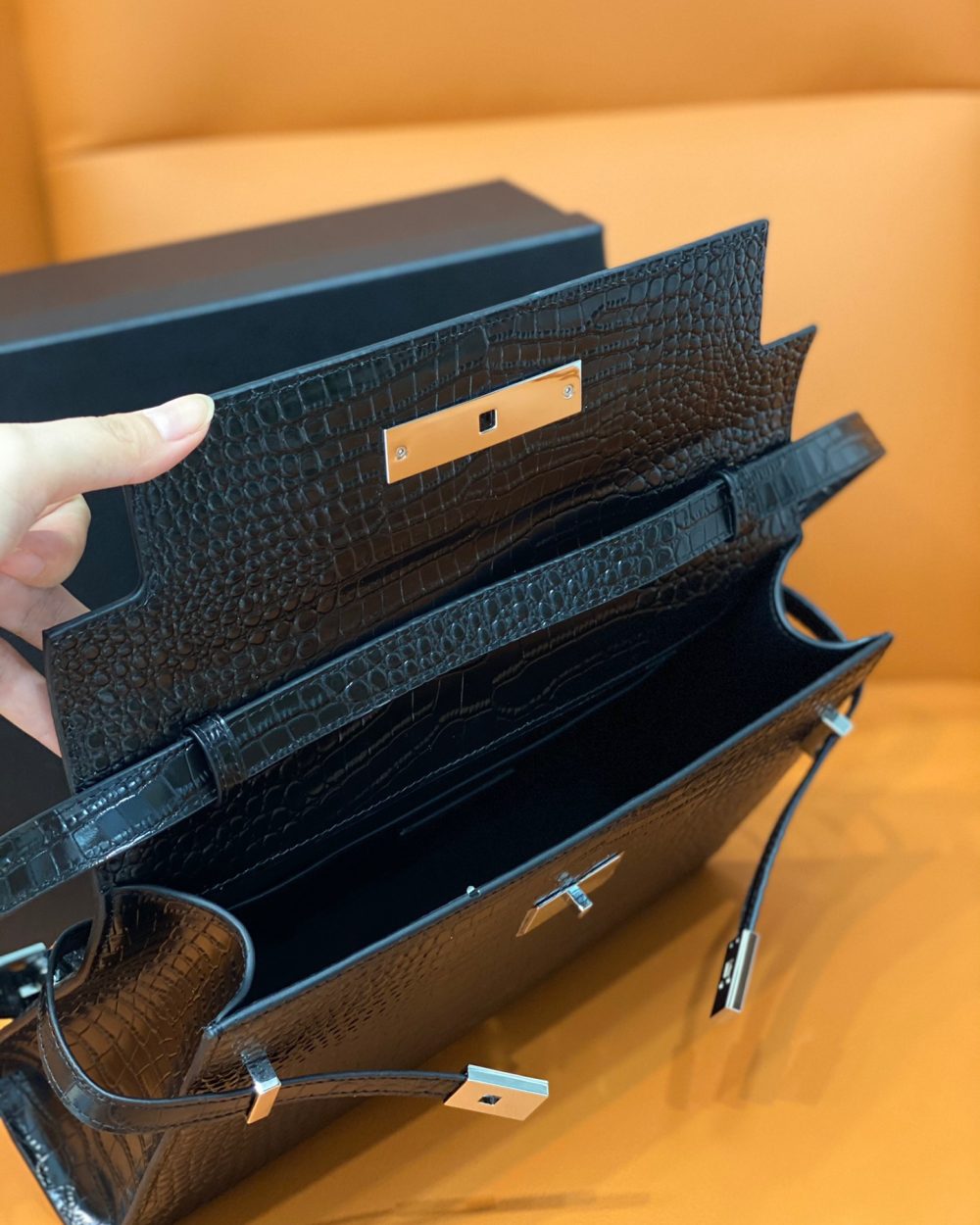 [REP 1:1] Saint Laurent Manhattan Small Shoulder Bag Black For Women 11.4in/29cm YSL 579271DND0J1000