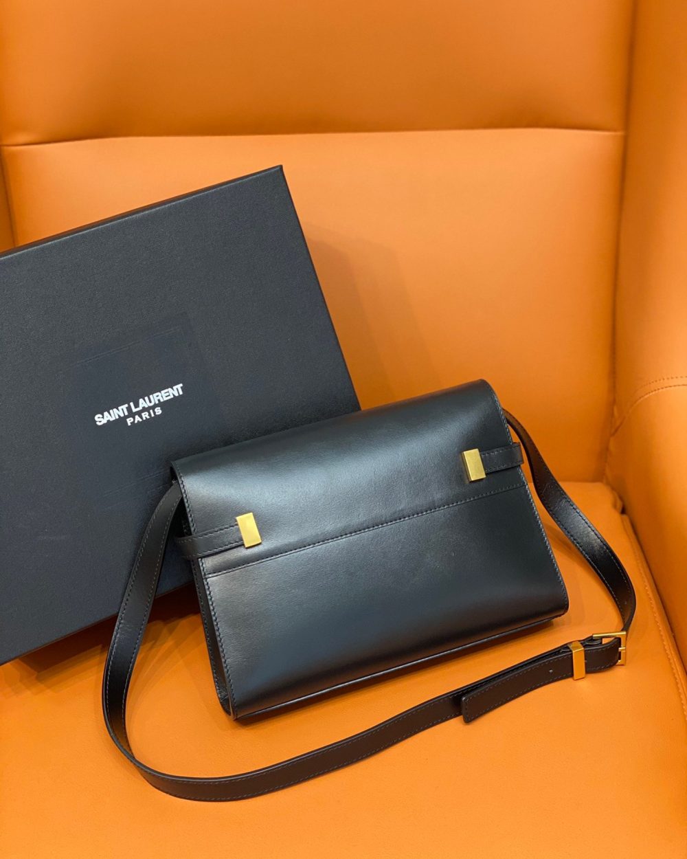 [REP 1:1] Saint Laurent Manhattan Small Shoulder Bag Black For Women 9.4in/24cm YSL 6756260SX0W1000