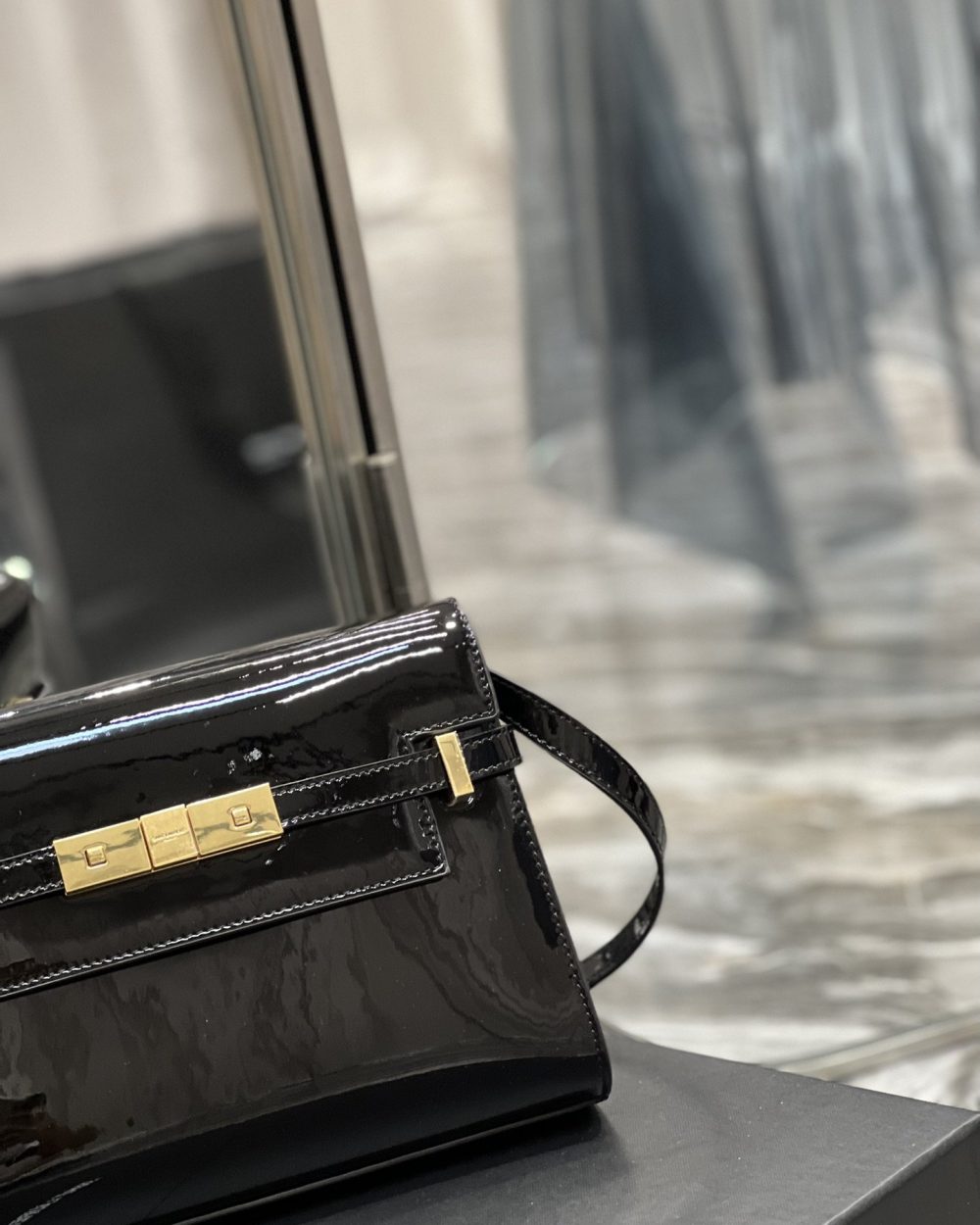 [REP 1:1] Saint Laurent Manhattan Small Shoulder Bag Black For Women 9.4in/24cm YSL 675626B870J1000