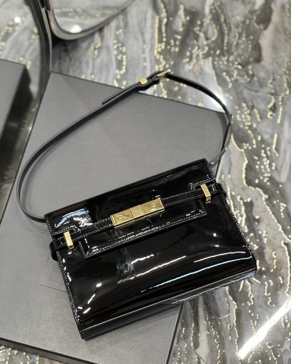 [REP 1:1] Saint Laurent Manhattan Small Shoulder Bag Black For Women 9.4in/24cm YSL 675626B870J1000