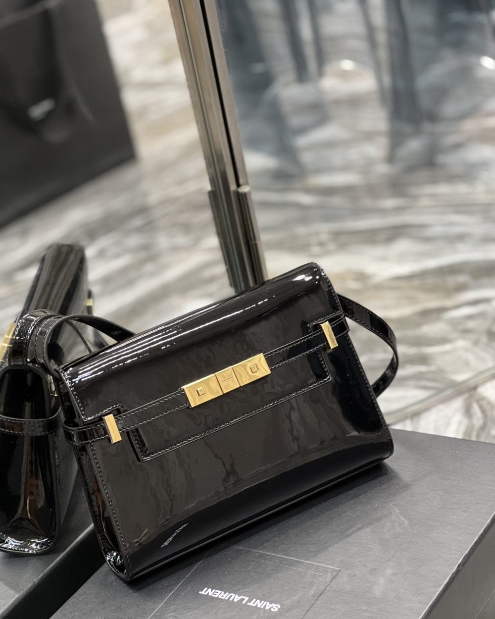 [REP 1:1] Saint Laurent Manhattan Small Shoulder Bag Black For Women 9.4in/24cm YSL 675626B870J1000