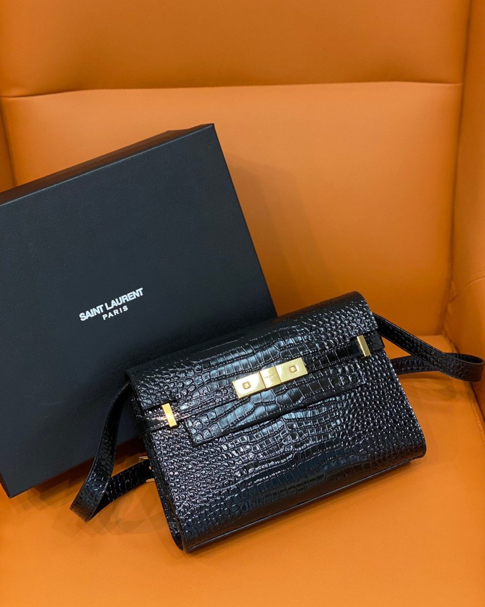 [REP 1:1] Saint Laurent Manhattan Small Shoulder Bag Black For Women 9.4in/24cm YSL 675626DND0W1000