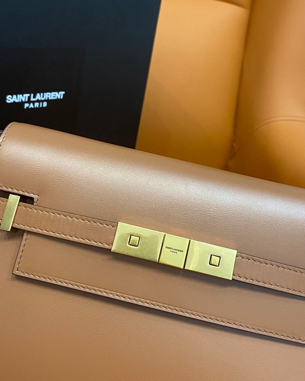 [REP 1:1] Saint Laurent Manhattan Small Shoulder Bag Brown For Women 9.4in/24cm YSL 6756260SXPW6362
