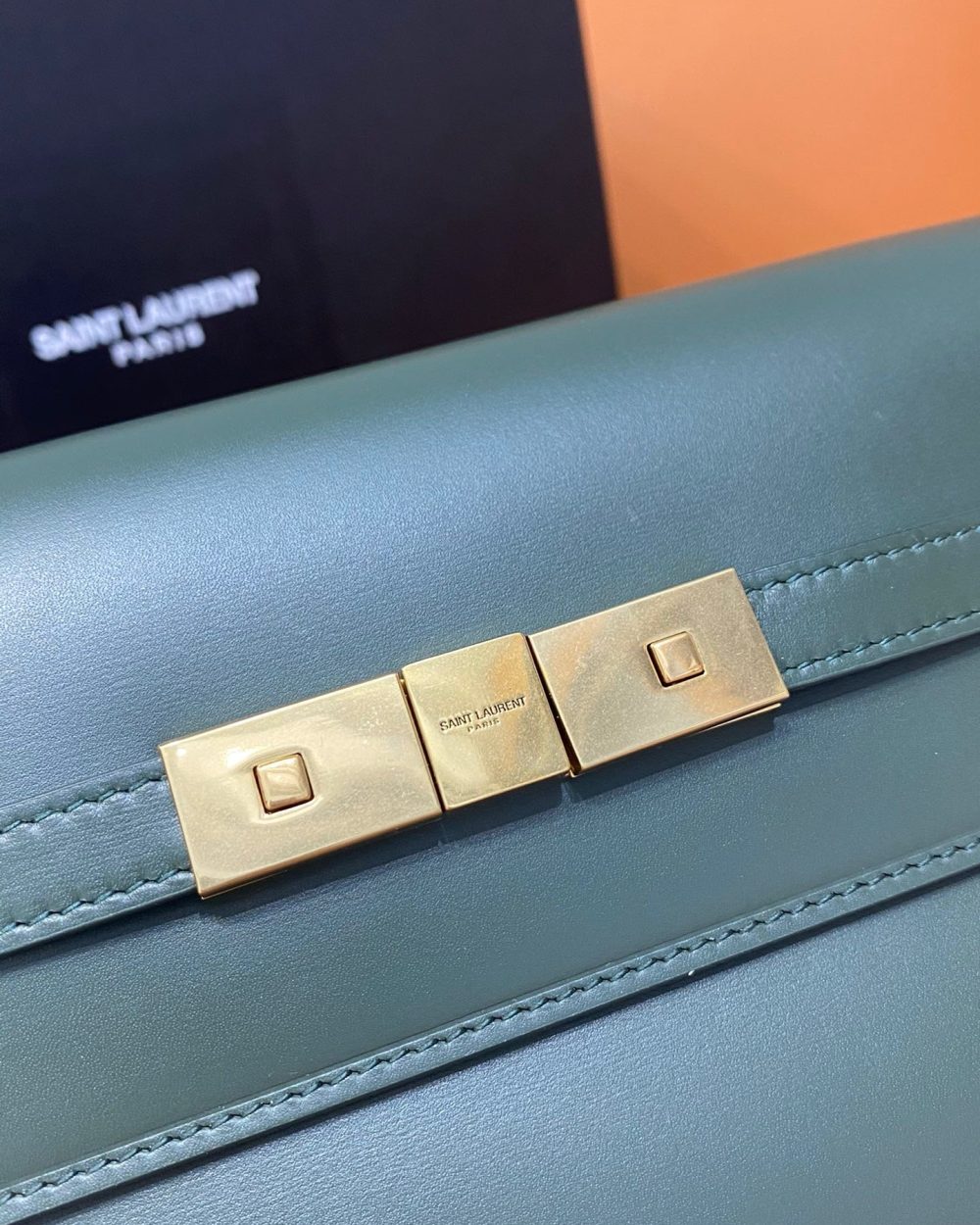 [REP 1:1] Saint Laurent Manhattan Small Shoulder Bag Dark Green For Women 9.4in/24cm YSL