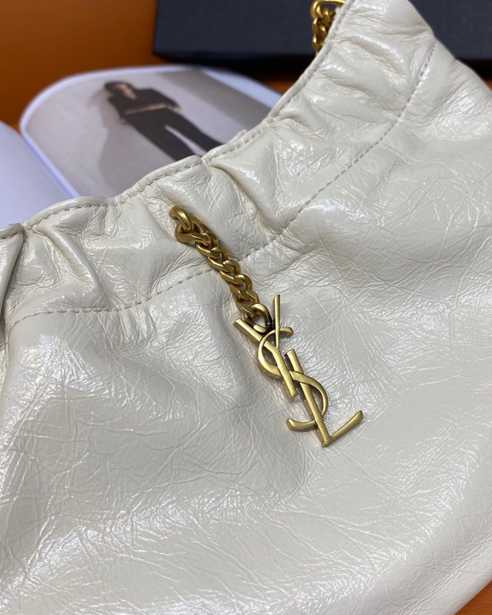 [REP 1:1] Saint Laurent Mini Shoulder Bag White For Women 9.5in/24cm P00596048