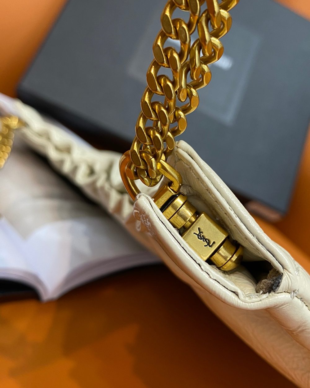 [REP 1:1] Saint Laurent Mini Shoulder Bag White For Women 9.5in/24cm P00596048