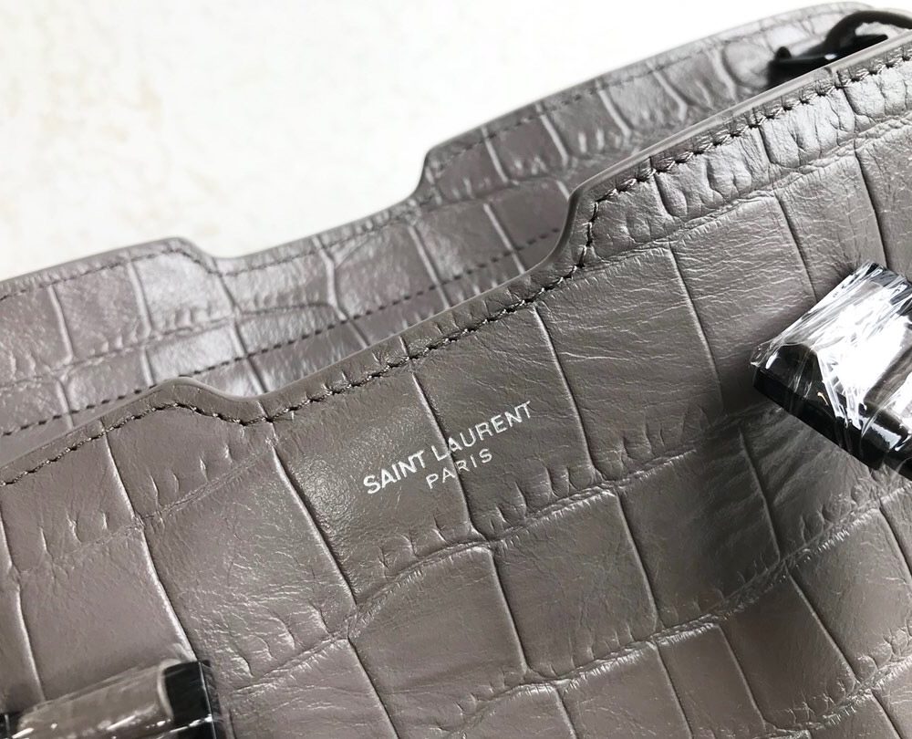 [REP 1:1] Saint Laurent Monogram Cabas Small Gray For Women 12in/31cm YSL