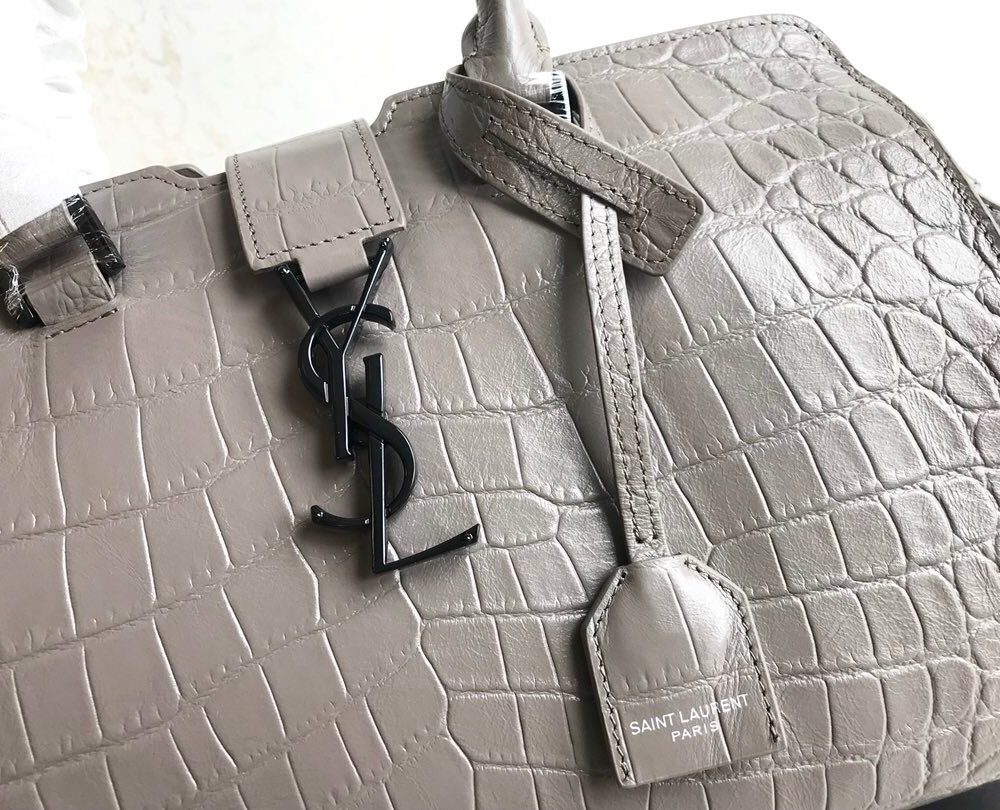 [REP 1:1] Saint Laurent Monogram Cabas Small Gray For Women 12in/31cm YSL