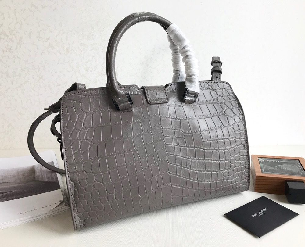 [REP 1:1] Saint Laurent Monogram Cabas Small Gray For Women 12in/31cm YSL